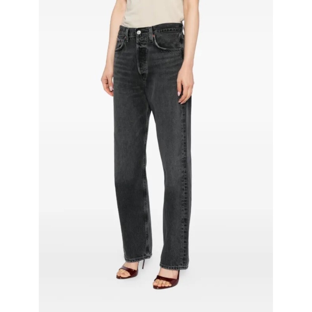 AGOLDE Kelly Relaxed Straight Leg Jeans NWT Washed Black Size 26